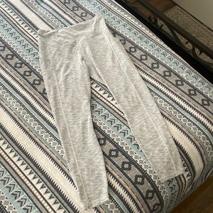 White and grey athletic leggings